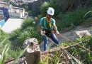 A 40 metros de altura: obra de saneamento no Morro da Providência conta com uso de rapel
