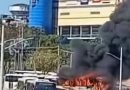 Ônibus pega fogo no Terminal Margaridas