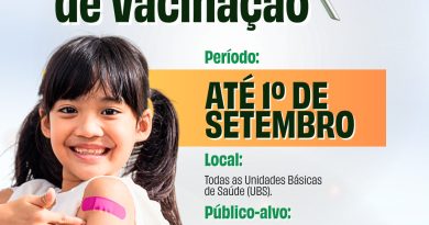 Atualização da caderneta de vacinação de crianças e adolescentes, em Teresópolis