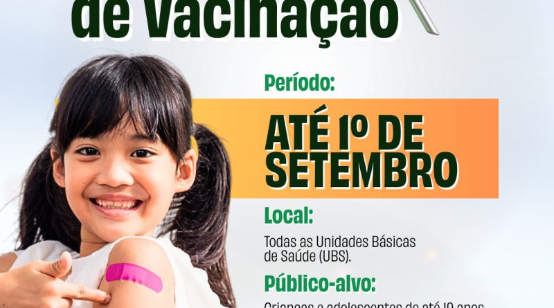 Atualização da caderneta de vacinação de crianças e adolescentes, em Teresópolis