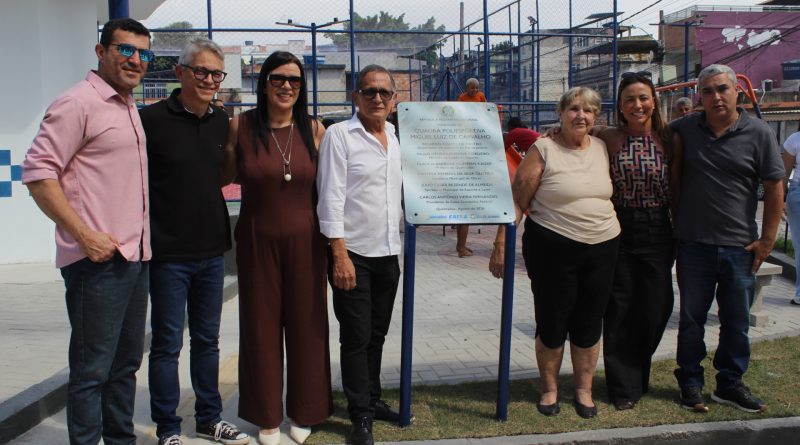 Prefeitura de Queimados entrega revitalização da Quadra da Estrada Carlos Sampaio