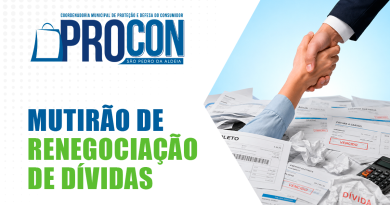 Procon aldeense promove mutirão de renegociação de dívidas nesta segunda (10) e terça (11)