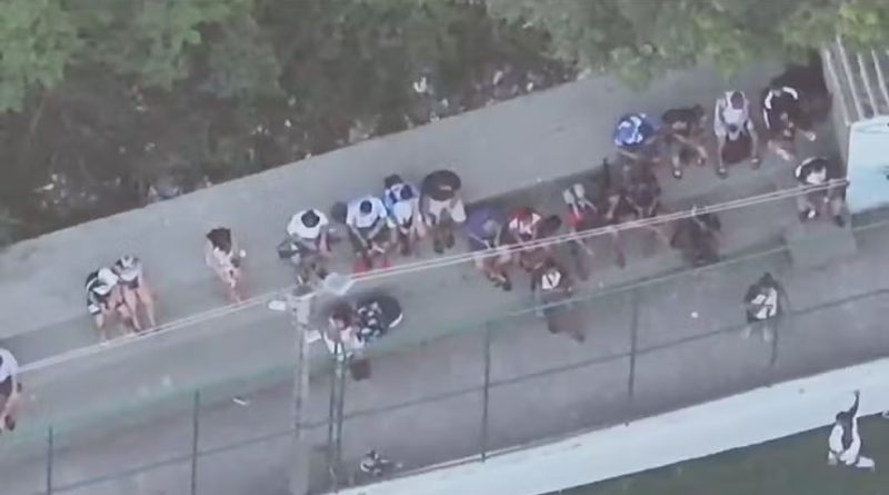 Imagens feitas pela polícia mostram fila para curso de operação de drones dado por traficantes no Rio de Janeiro