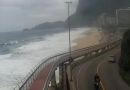 Ventania ainda atinge Sul e Sudeste neste sábado, com rajadas de até 90 km/h; frente fria traz chuva e mar fica agitado