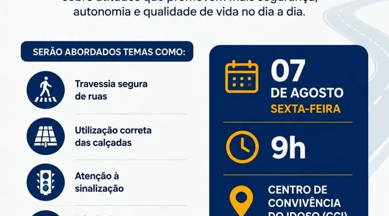 Búzios: Secretaria do Idoso promove palestra sobre comportamento seguro no trânsito para a melhor idade