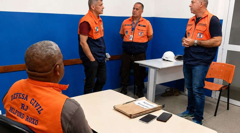 Defesa Civil de Belford Roxo recebe visita do novo gestor responsável da REDEC Baixada
