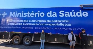 Diretor do Ministério da Saúde visita carreta de oftalmologia em Japeri, no Rio de Janeiro 