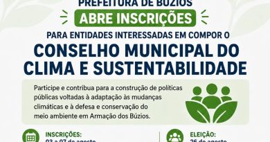 Prefeitura de Búzios abre inscrições para eleição do Conselho Municipal do Clima e Sustentabilidade