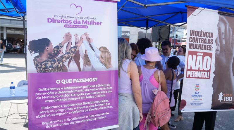 São Gonçalo dá início ao Agosto Lilás com ação de conscientização no Centro
