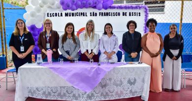Belford Roxo: Escola Municipal São Francisco de Assis recebe mais uma edição do Programa Rio Lilás do TJ e palestra da Patrulha Maria da Penha