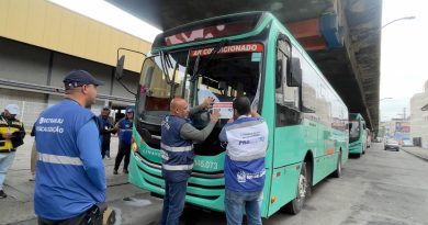 Fiscalização no Terminal Rodoviário Intermunicipal de Nova Iguaçu encontra irregularidades e interdita cinco ônibus