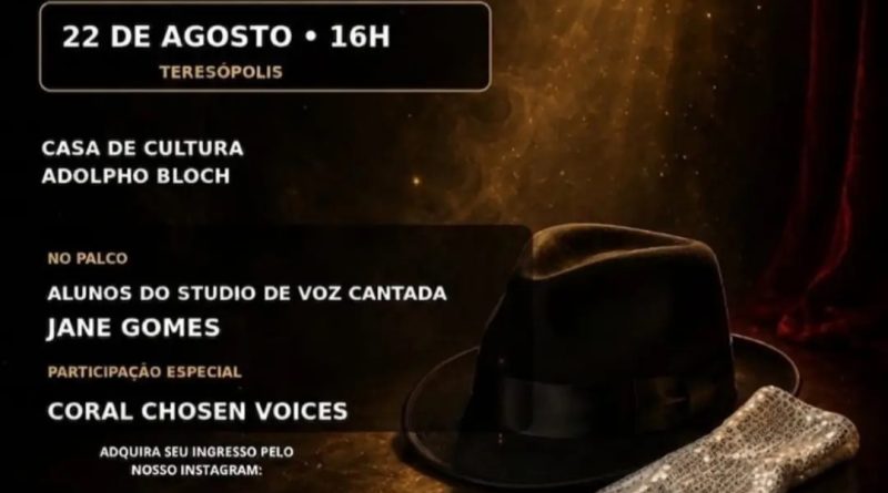 Casa de Cultura de Teresópolis recebe o espetáculo Tributo a Michael Jackson