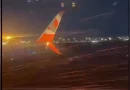 Avião pega fogo durante decolagem em Goiânia