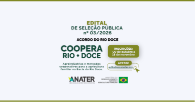Anater lança edital de Seleção Pública do Acordo do Rio Doce