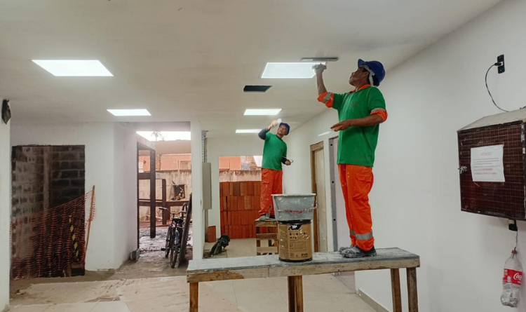 Campos: Obras avançam no CER de Guarus com serviços de estrutura e acabamento