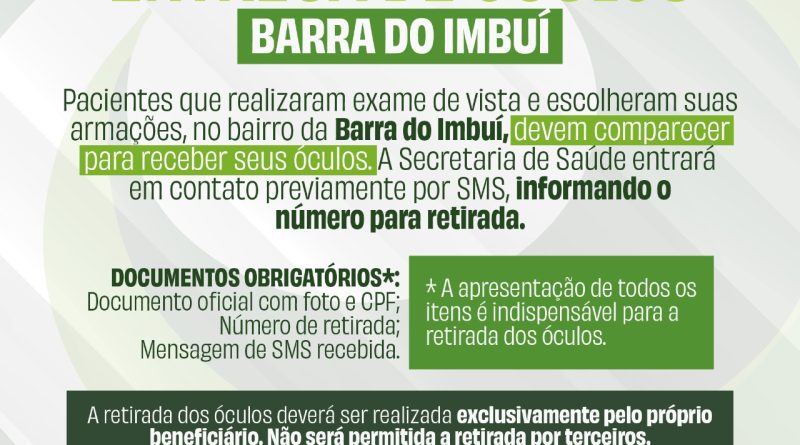 Prefeitura de Teresópolis entrega óculos a pacientes da Barra do Imbuí neste sábado, no Ginásio Pedrão