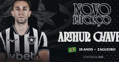 Botafogo oficializa a contratação do zagueiro Arthur Chaves