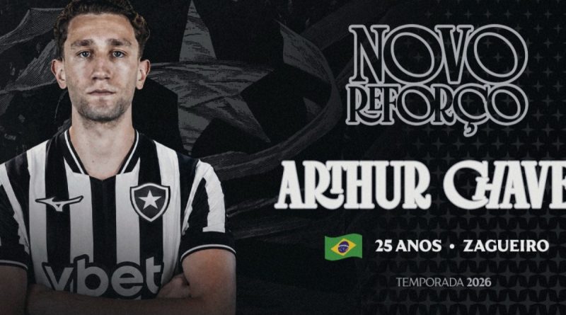 Botafogo oficializa a contratação do zagueiro Arthur Chaves