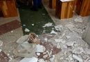 Pedaço de gesso se desprende de capela no Cristo Redentor