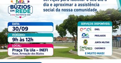 Búzios em Rede leva serviços e orientações à Praça Tia Uia nesta quarta-feira