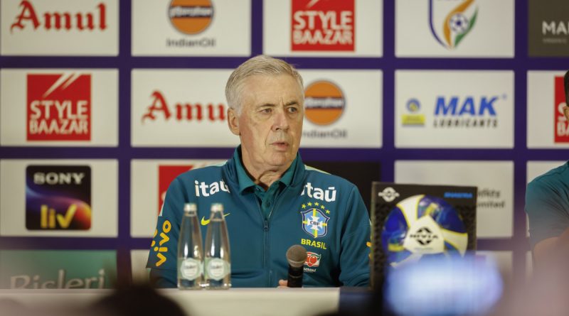 Ancelotti pede ‘alegria’ ao Brasil no amistoso com a Índia