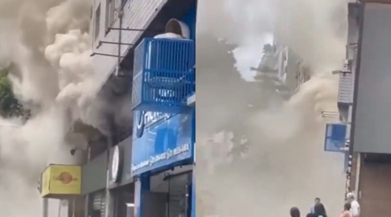 Princípio de incêndio causa coluna de fumaça em Copacabana