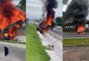 Homem morre após carro capotar e pegar fogo na BR-101, em São Gonçalo