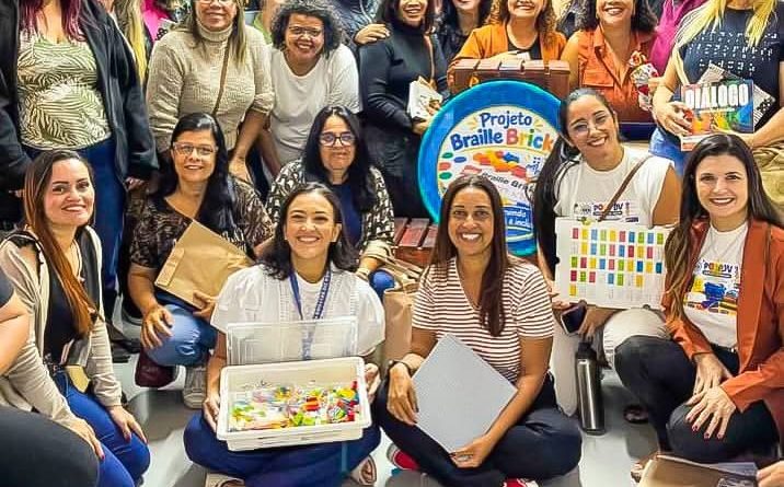 Secretaria de Educação promove formação de educadores para uso do Lego Braille Bricks na Educação de Belford Roxo