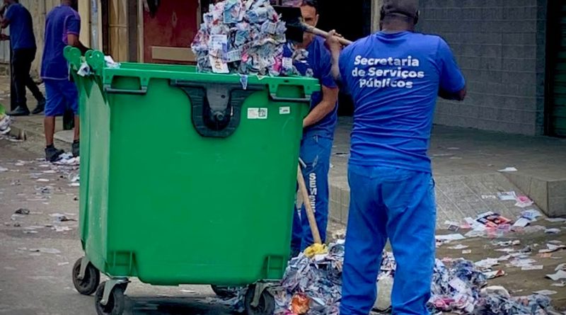 Prefeitura de Belford Roxo realiza mutirão de limpeza nas vias públicas após eleições