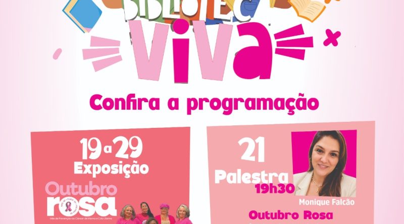 Biblioteca Viva adere à campanha Outubro Rosa em Rio das Ostras