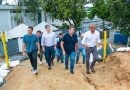Prefeito de Meriti Léo Vieira e secretário estadual acompanham obras de duplicação do viaduto de Vilar dos Teles