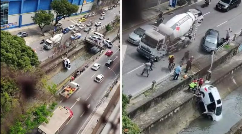 Carro cai no Rio Maracanã, e duas mulheres são resgatadas na Tijuca