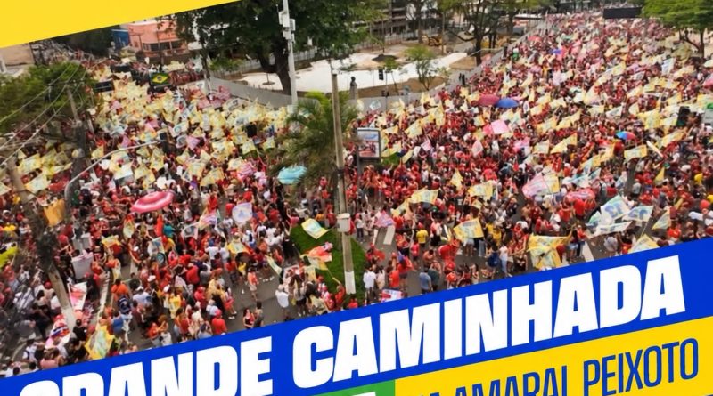 Rodrigo Neves participa da Grande Caminhada da Vitória em apoio a Lula no Centro de Niterói