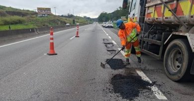 RioSP realiza serviços de recuperação de pavimento em trechos da Via Dutra