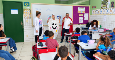 São Pedro da Aldeia: ESF Vinhateiro leva ações do Programa Saúde na Escola à E. M. Jardim Primavera