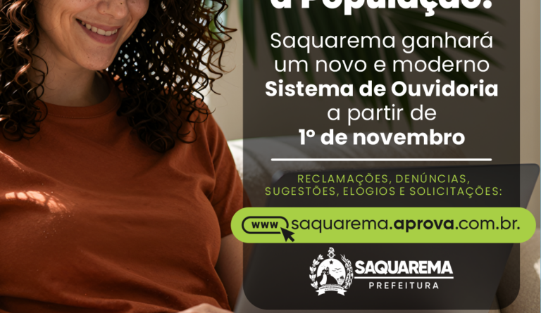 Prefeitura de Saquarema passa a utilizar novo sistema para receber manifestações dirigidas à Ouvidoria com a criação da Plataforma APROVA