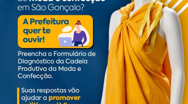 São Gonçalo faz pesquisa sobre demandas dos profissionais do setor de moda e confecção