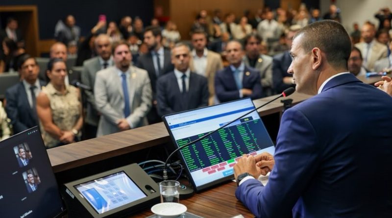 Presidente da Alerj, deputado Douglas Ruas discursa como governador eleito e defende a união entre os poderes